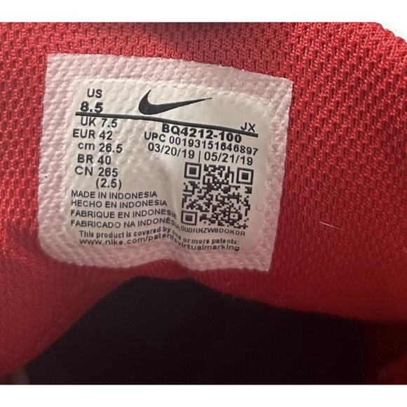 Nike Air Flight Legacy Men’s 8.5 Legacy White Red Sneakers High Tops Streetwear - Picture 12 of 12